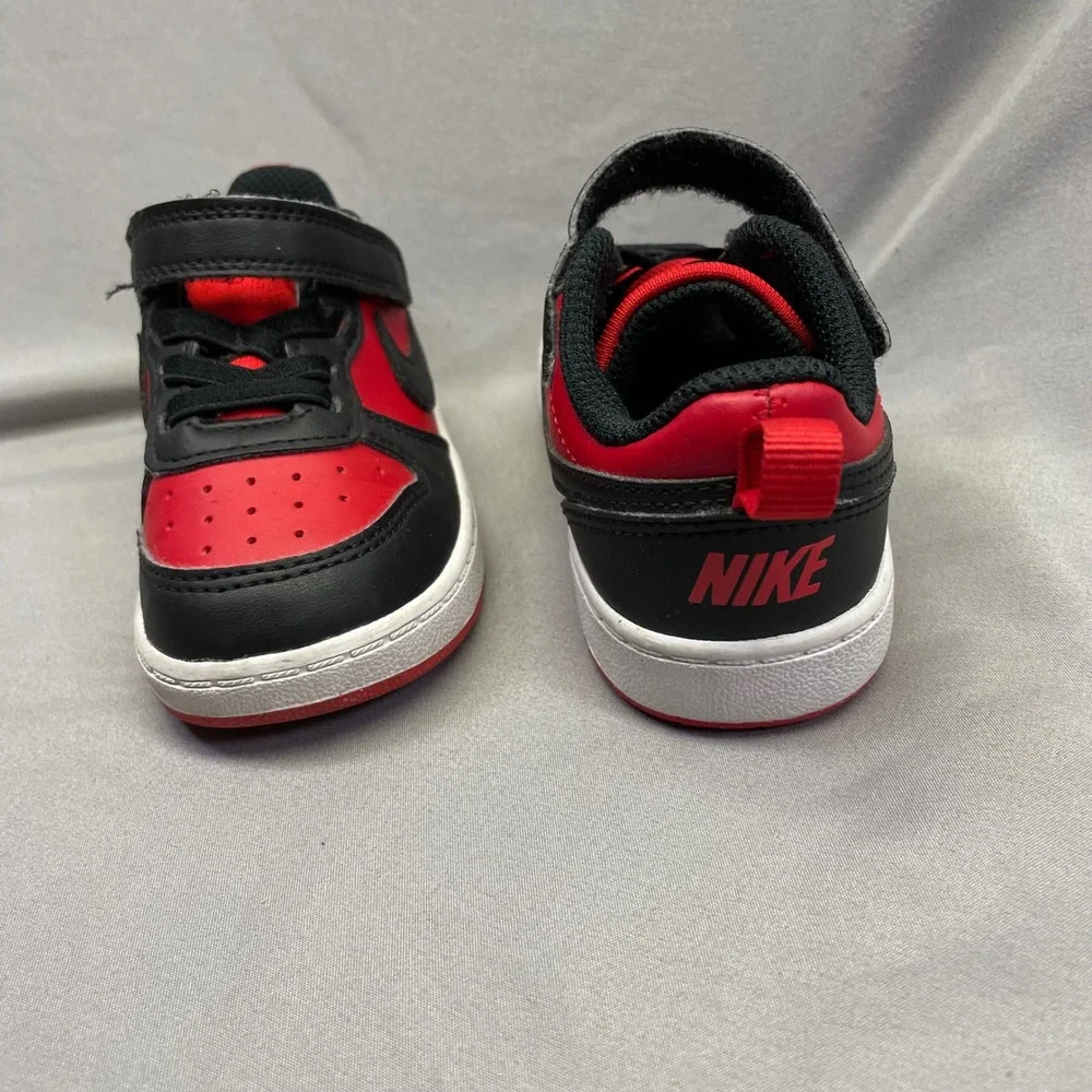 Nike Court Borough Low 2 Toddler Shoes‎ Red Black DV5458-600 Size 7C